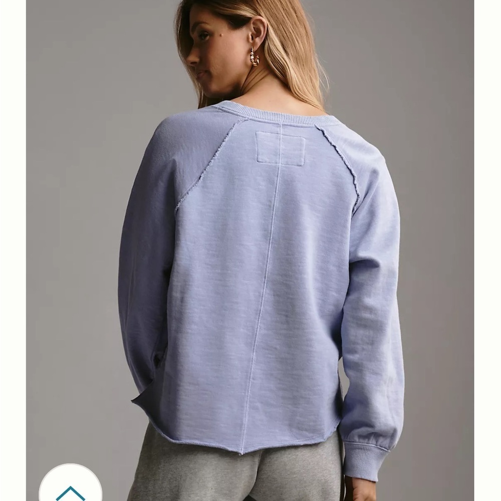 Anthropologie Pilcro Reworked Popover Sweater Lavender Women’s Medium Cotton - Picture 3 of 9